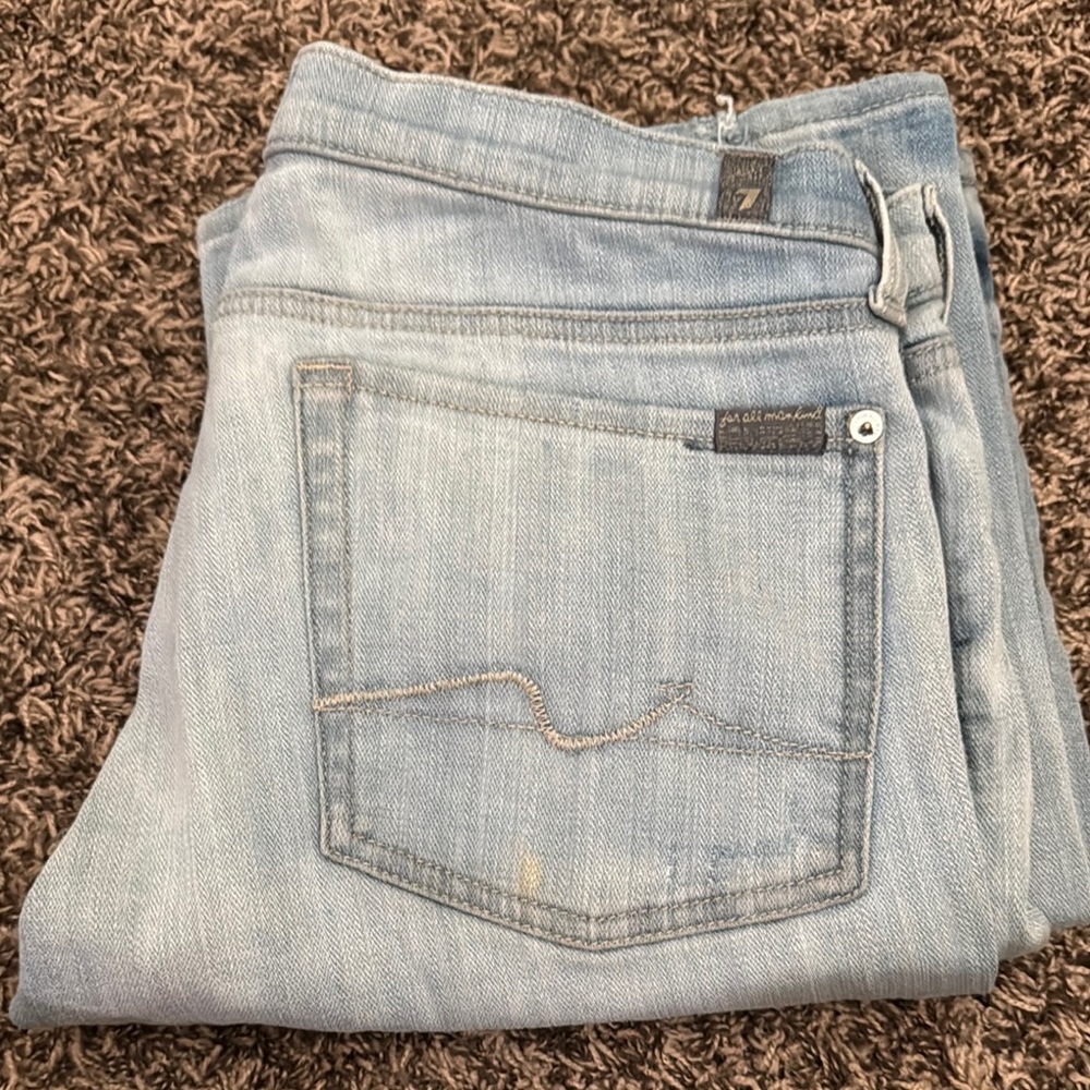7 For All Mankind Women's Light Blue Denim Jeans sz30
